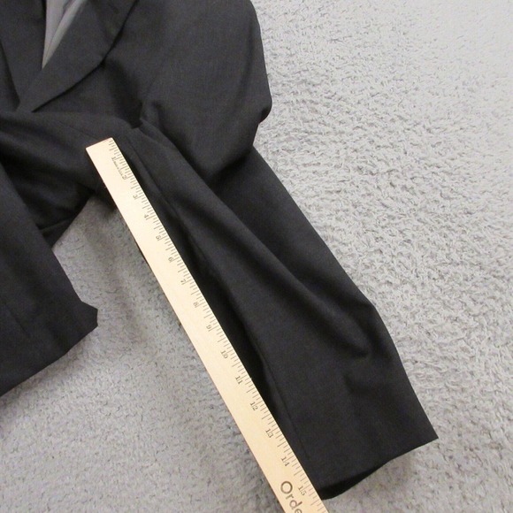 Hart Shaffner Marx Suit Jacket Blazer Sport Coat size 48R Sold Gray Wool - Picture 11 of 12